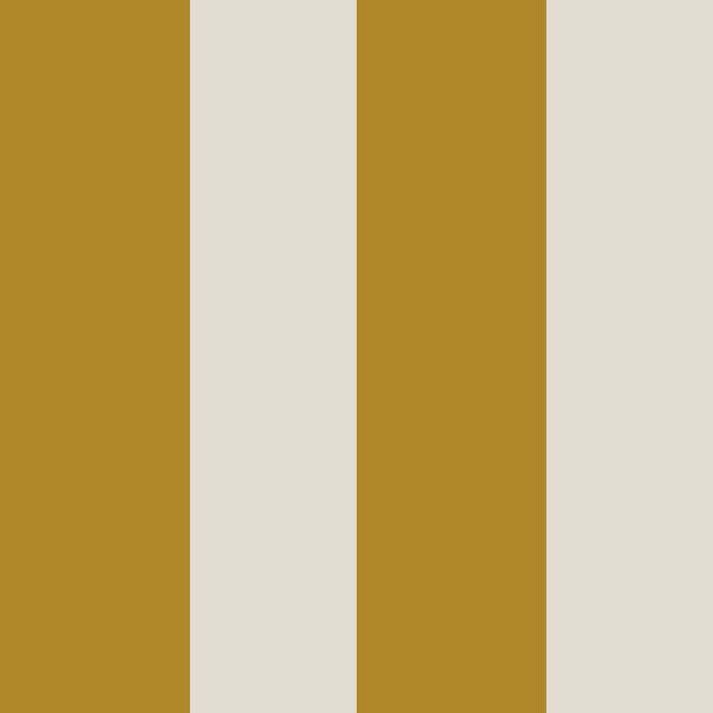 Harborough Stripe Antique Gold Yellow Wallpaper 118549 by Joules