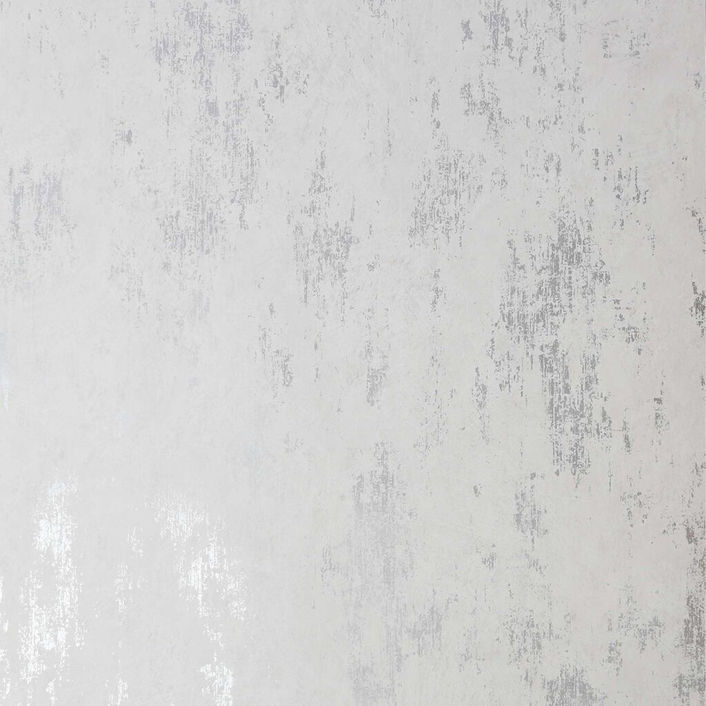 Distressed Texture White/Silver Silver Wallpaper 114951 by Fresco
