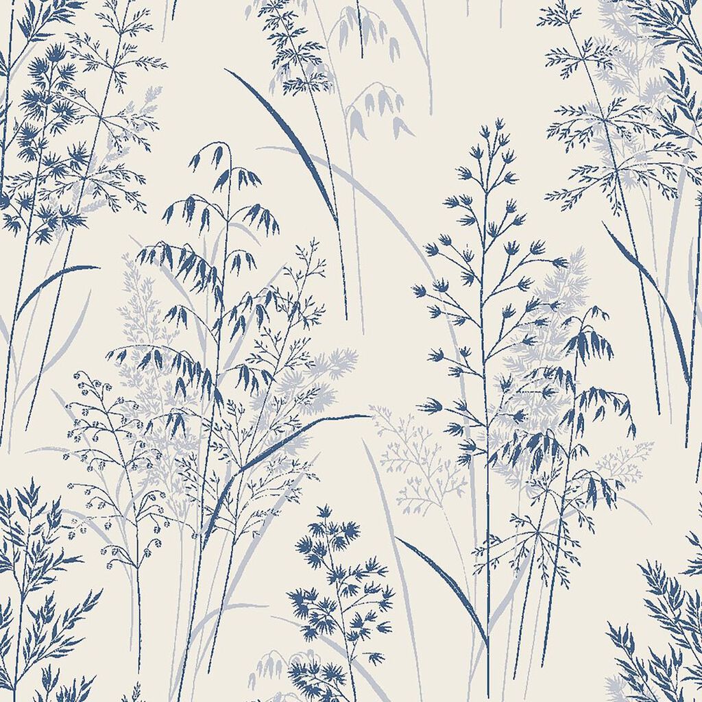 Leaf Sprigs Blue Wallpaper 118265 by Next