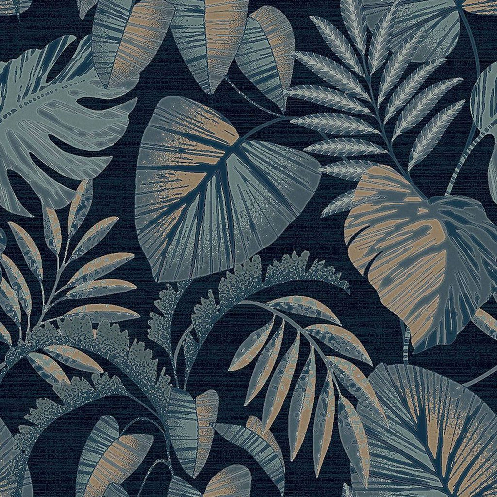 Jungle Leaves Navy Wallpaper 118298 by Next