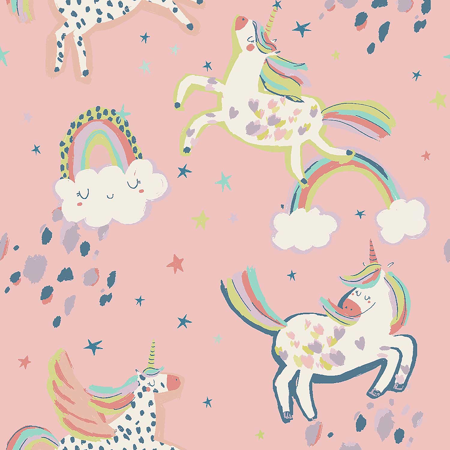 Party Unicorn Pink Wallpaper 118328 by Next