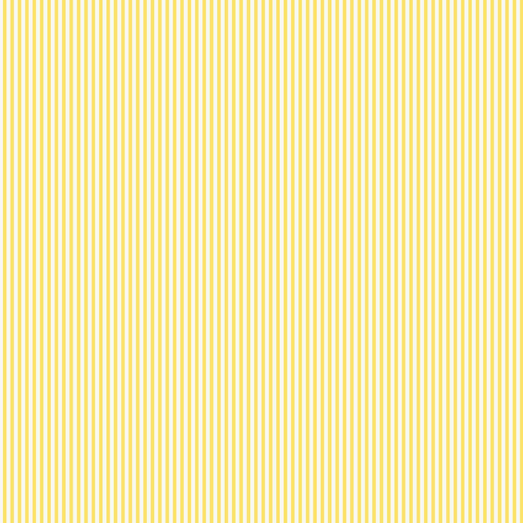 Country Critters Ticking Stripe Lemon Yellow Wallpaper 118584 by Joules