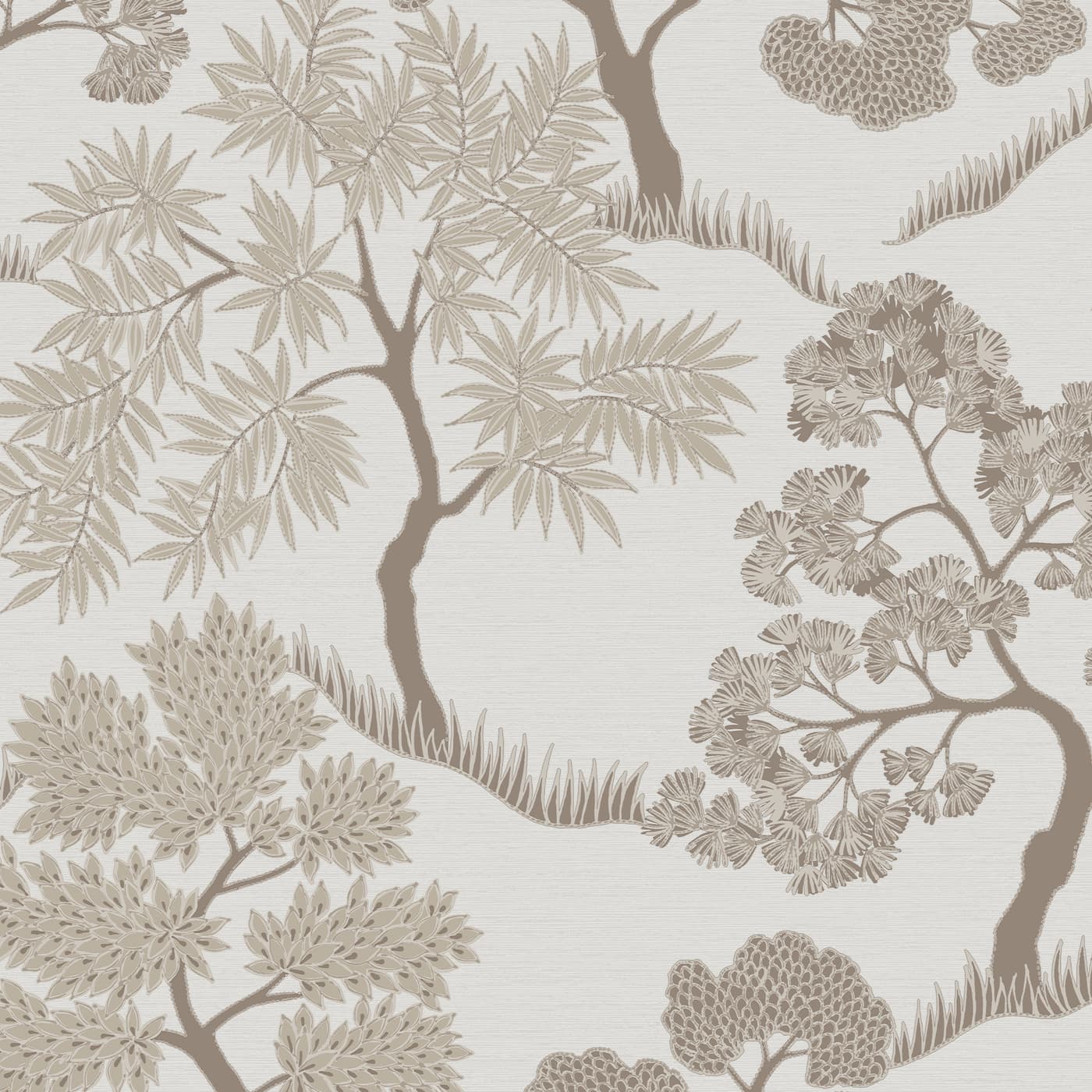 Trees Natural/Gold Wallpaper 121160 by Sublime