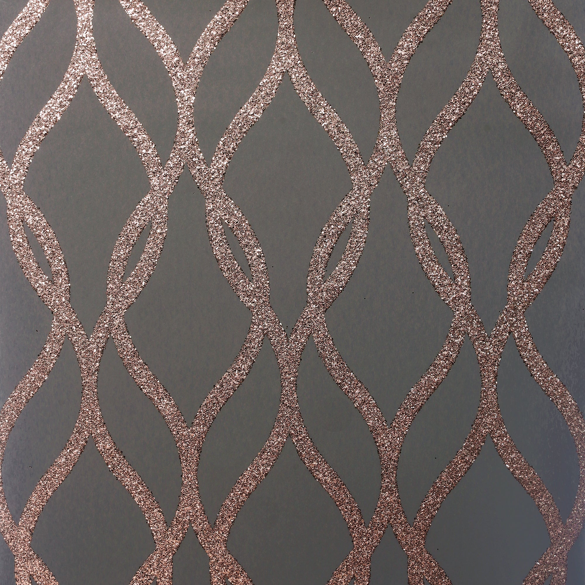 Sequin Trellis Charcoal/Rose Gold sw12 by Arthouse