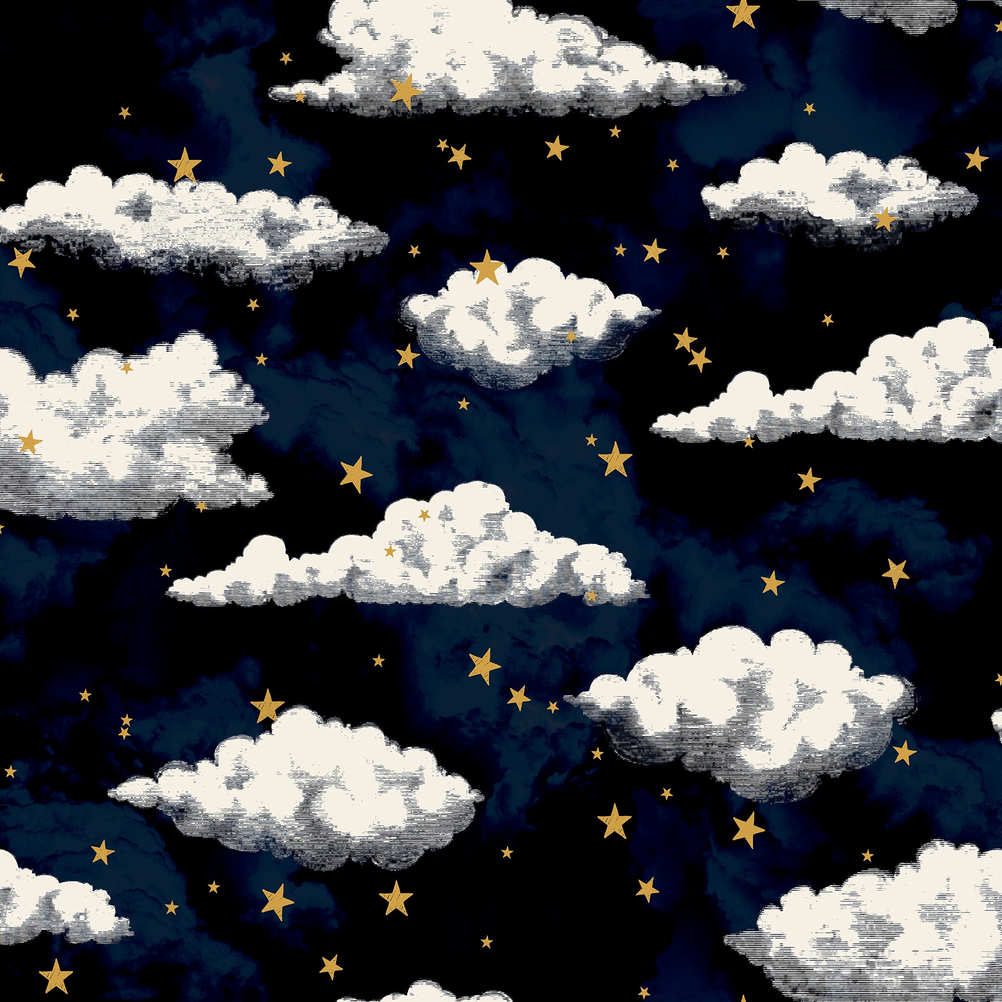 Stars And Clouds Navy sw12 by Arthouse
