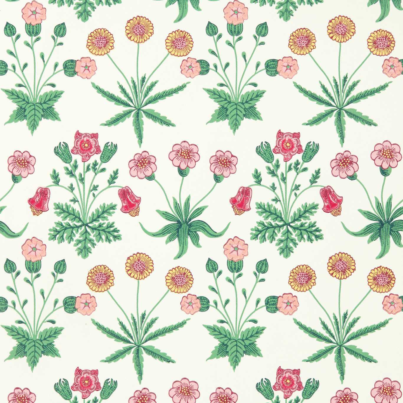 Daisy Strawberry Fields Wallpaper AARC510005 by Morris & Co