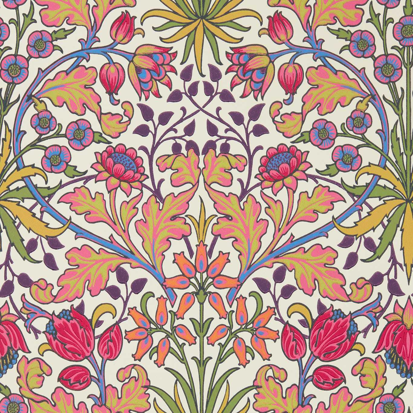 Hyacinth Cosmo Pink Wallpaper AARC510008 by Morris & Co