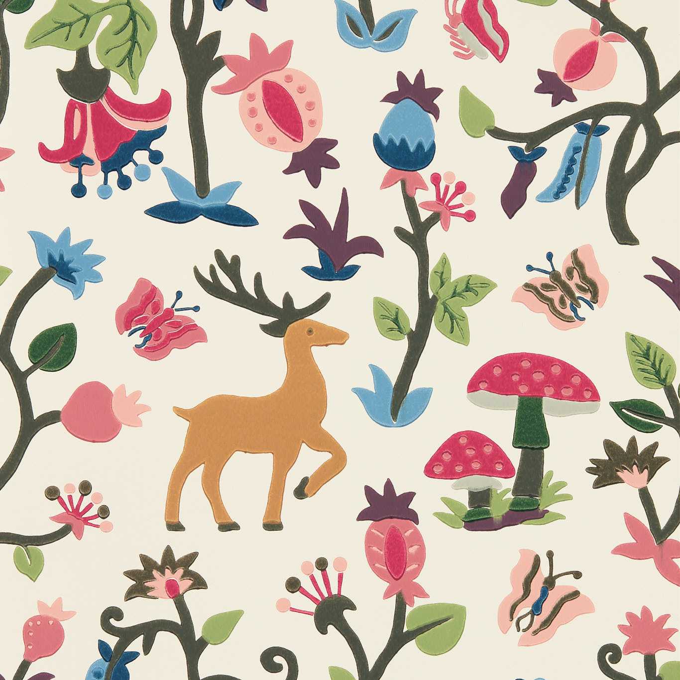 Forest of Dean Mulberry/Multi Wallpaper DABW217218 by Sanderson