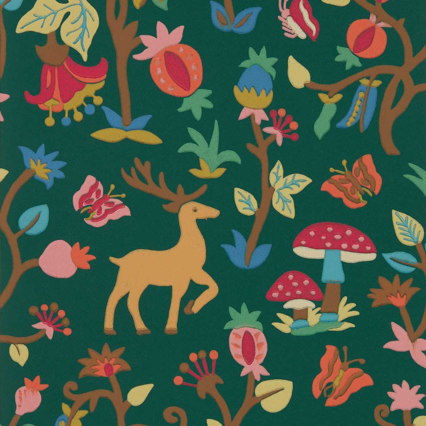 Forest of Dean Midnight/Multi Wallpaper DABW217219 by Sanderson