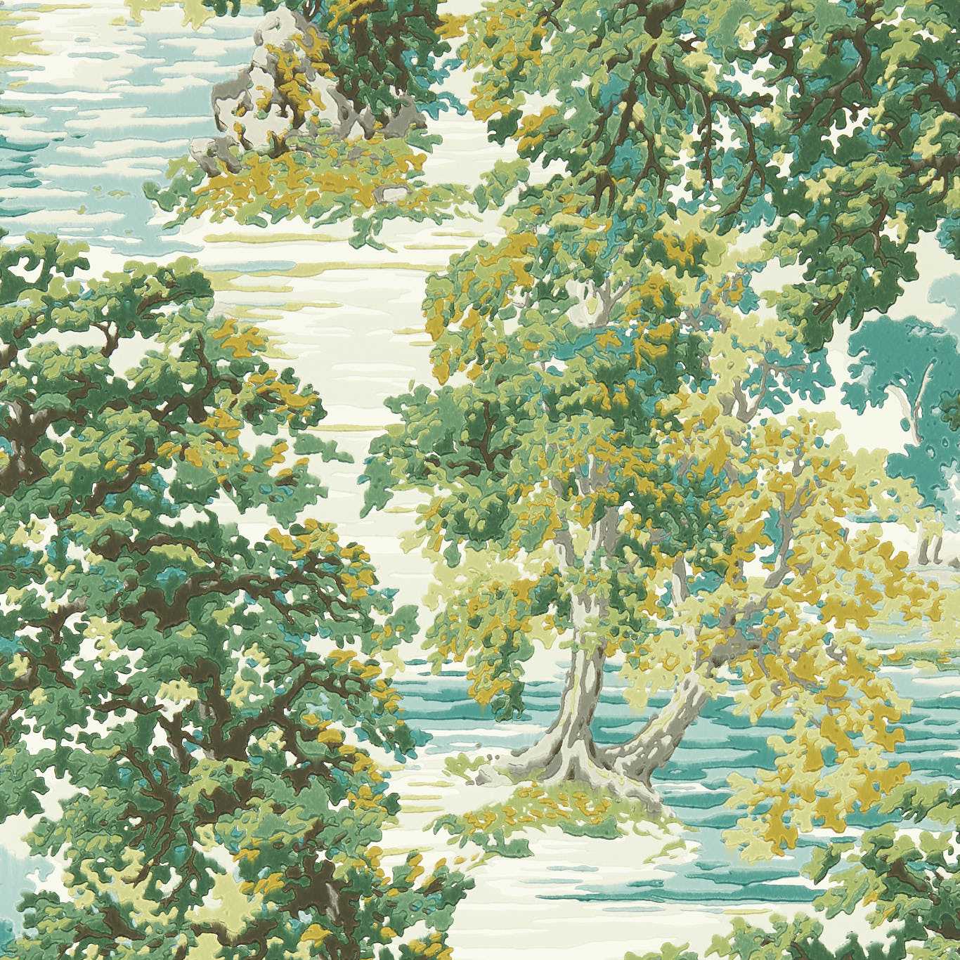 Ancient Canopy Sap Green Wallpaper DABW217220 by Sanderson