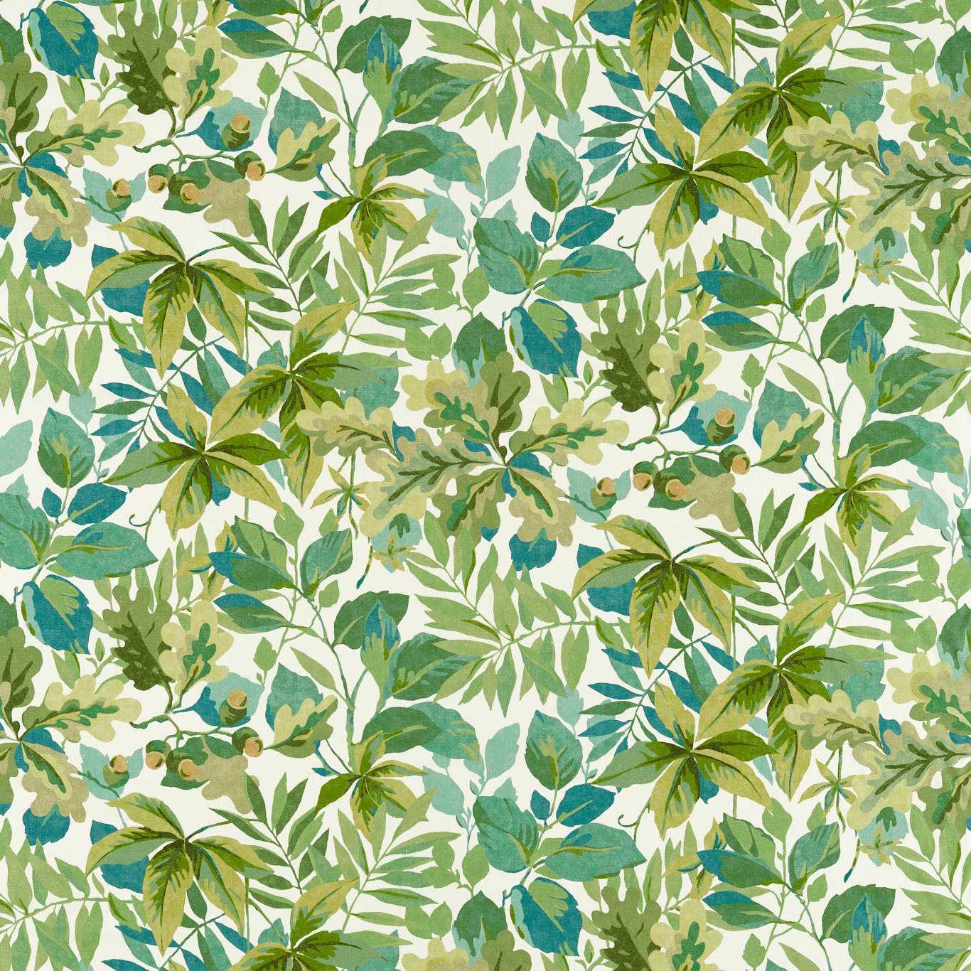Robin's Wood Forest Green/Sap Green Fabric By Sanderson