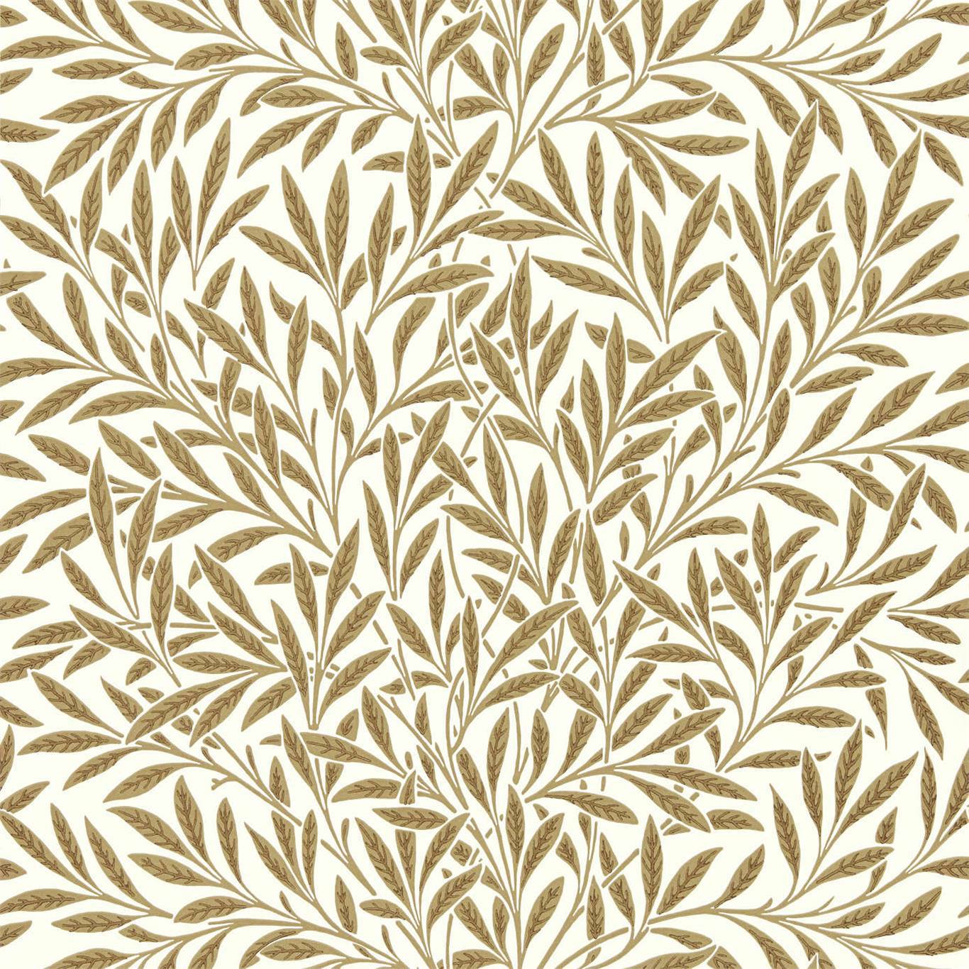 Willow Cream/Brown Wallpaper DBPW216965 by Morris & Co