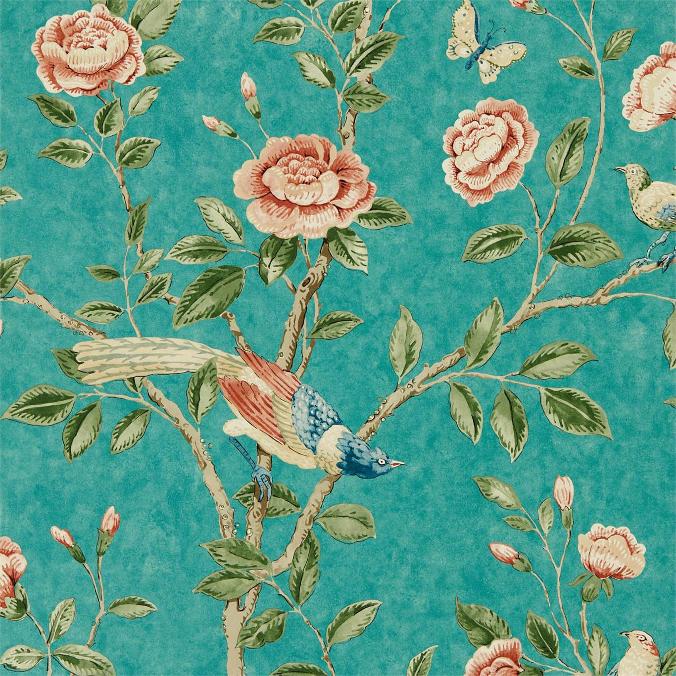 Andhara Teal/Tumeric Wallpaper DCPW216796 by Sanderson