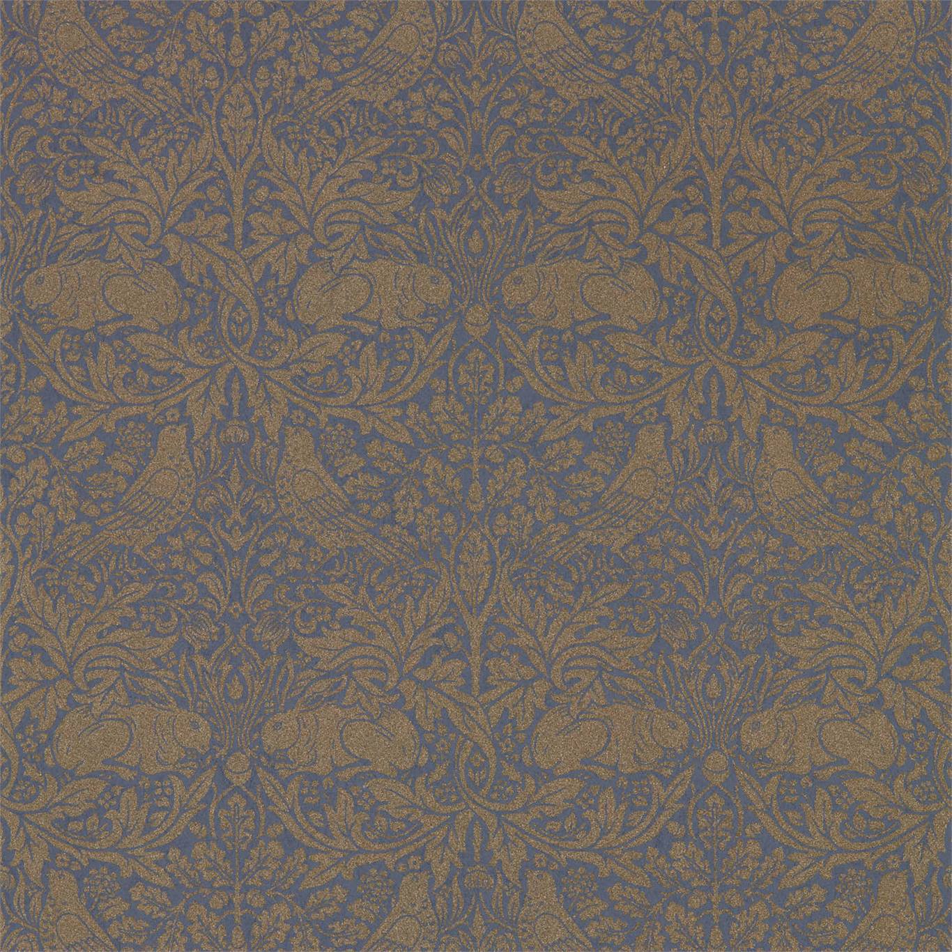 Pure Brer Rabbit Ink/Gold Wallpaper DMPN216530 by Morris & Co