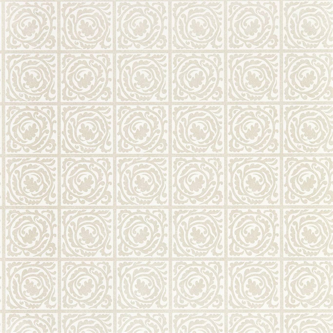 Pure Scroll White Clover Wallpaper DMPN216545 by Morris & Co