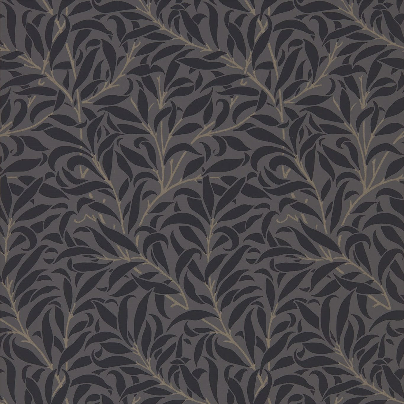 Pure Willow Bough Charcoal/Black Wallpaper DMPU216026 by Morris & Co