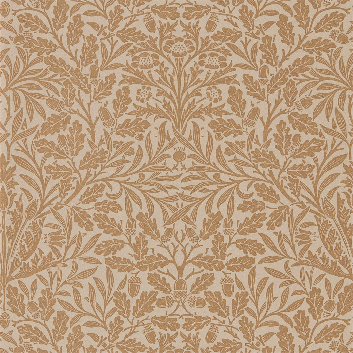 Pure Acorn Gilver/Copper Wallpaper DMPU216041 by Morris & Co