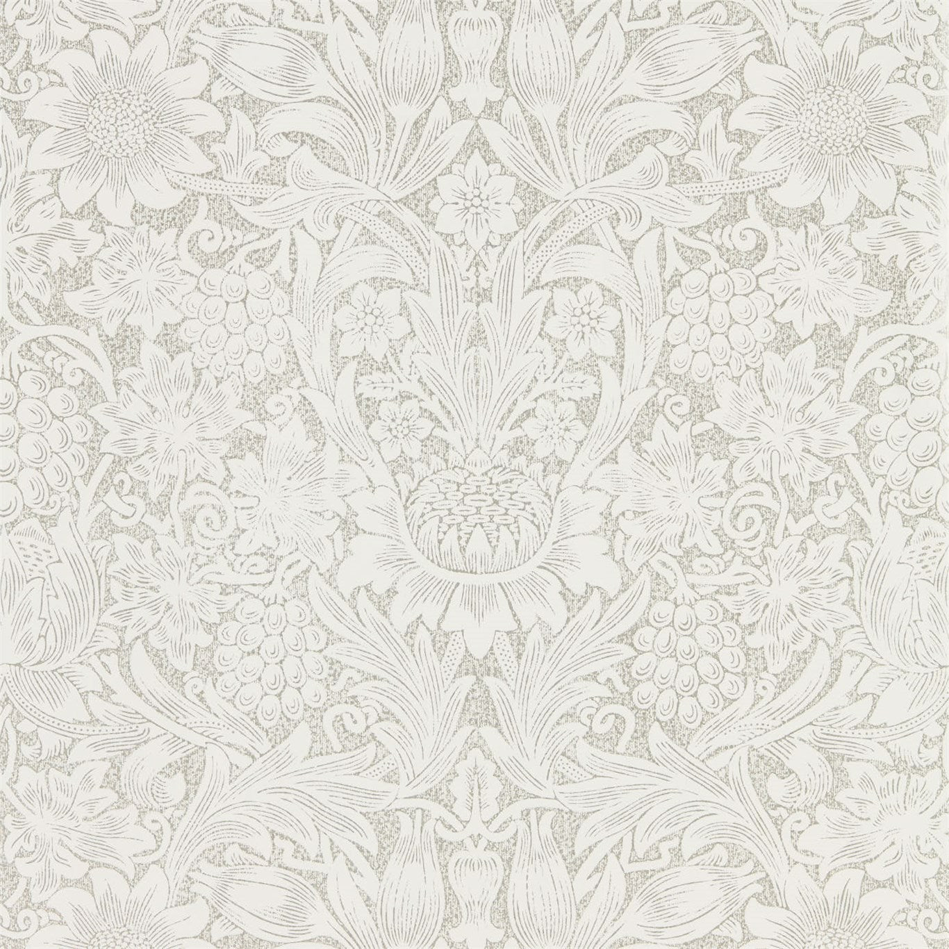 Pure Sunflower Chalk/Silver Wallpaper DMPU216049 by Morris & Co