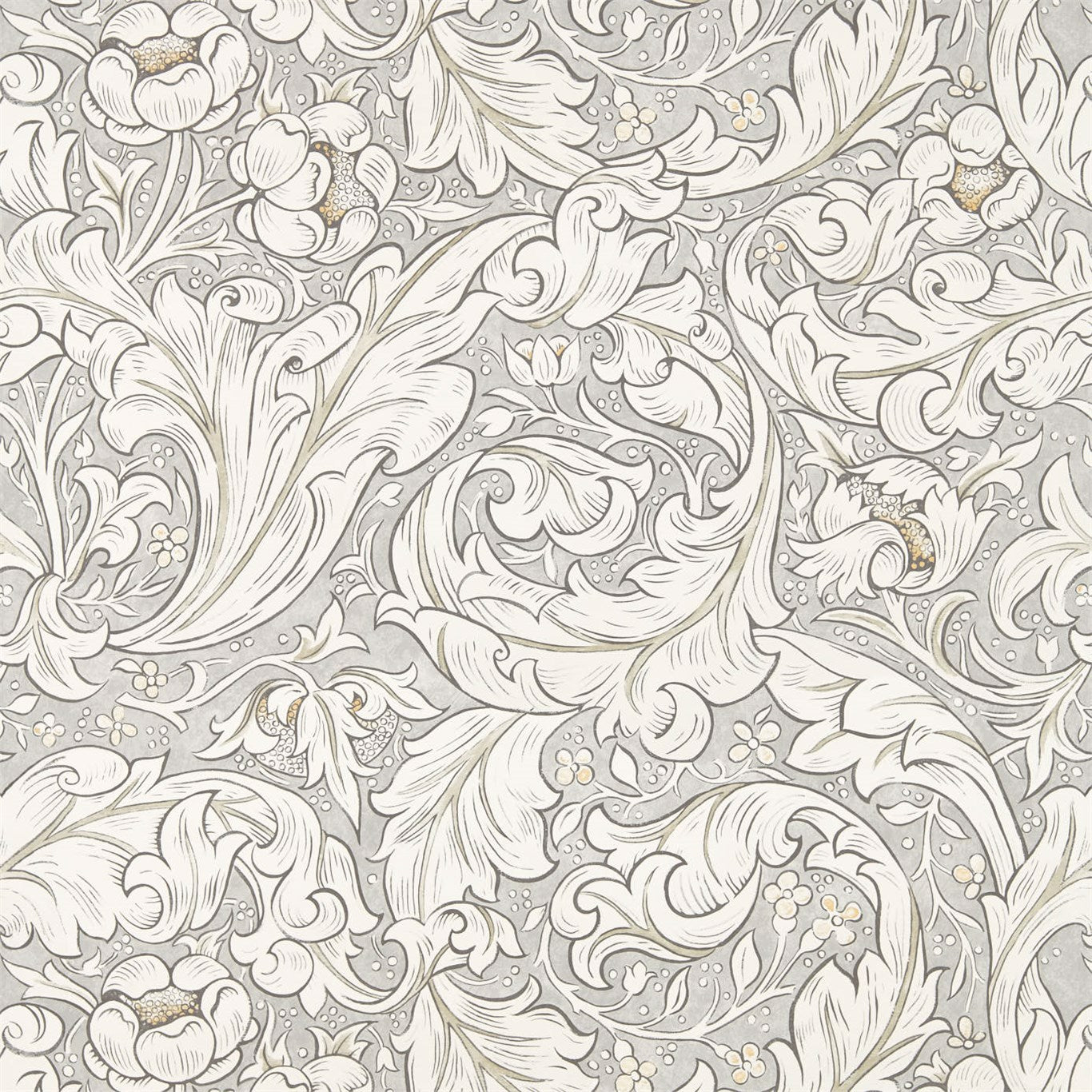 Bachelors Button Stone/Linen Wallpaper DMPU216050 by Morris & Co