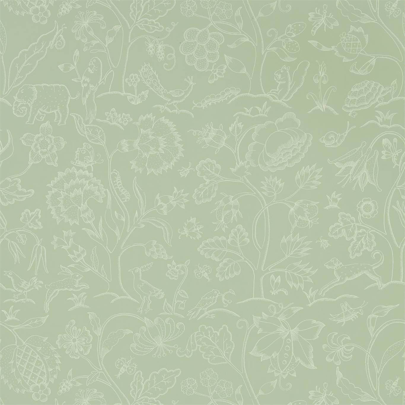 Middlemore Sage Grey Wallpaper DMSW216694 by Morris & Co