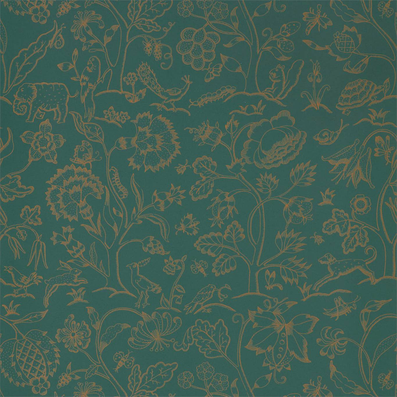 Middlemore Moss Gold Wallpaper DMSW216695 by Morris & Co