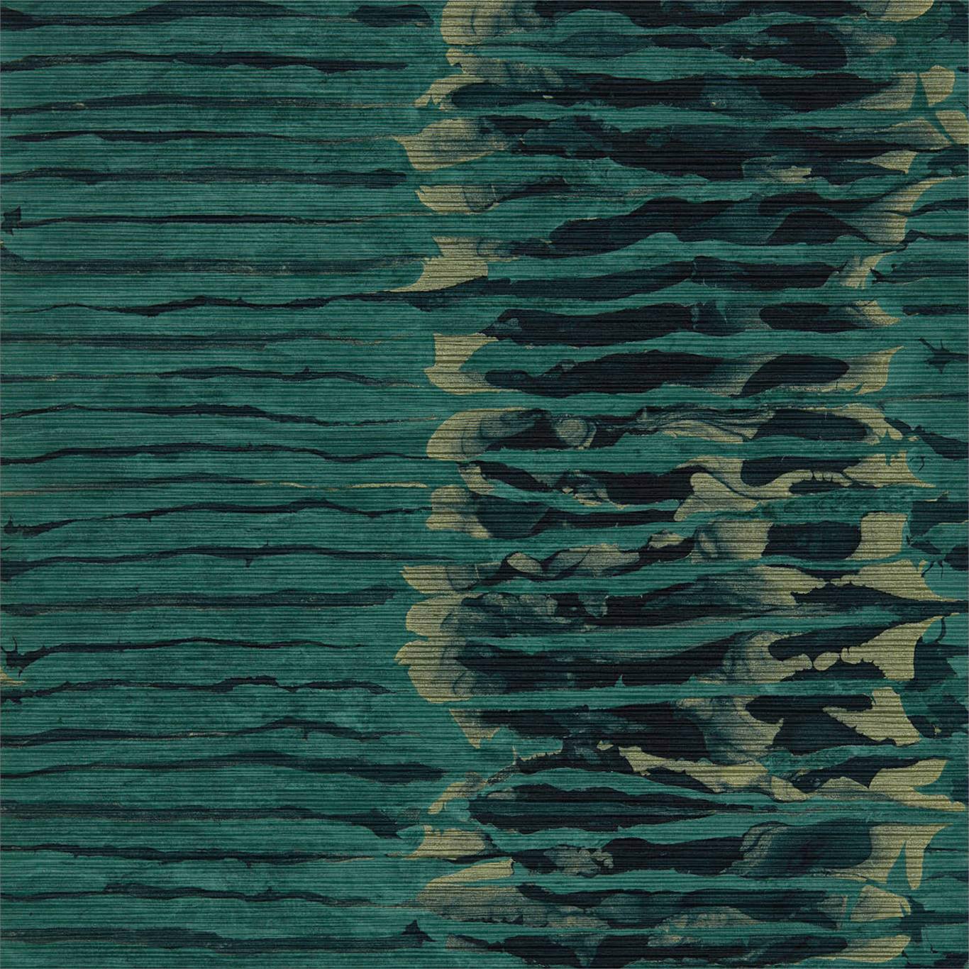 Ripple Stripe Emerald/Kingfisher Wallpaper EANW112579 by Harlequin