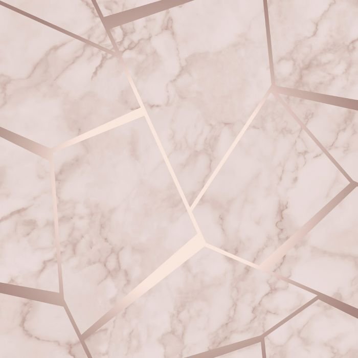Fractal Geometric Marble Rose Gold Wallpaper FD42264 by Fine Decor