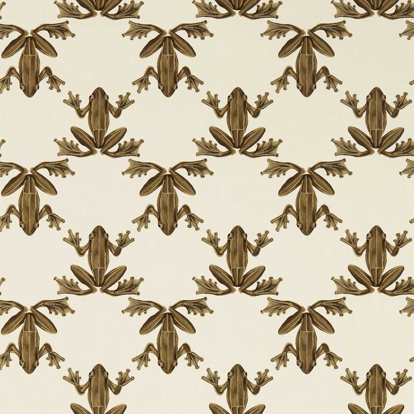 Wood Frog Gold/Parchment Wallpaper HC4W113013 by Harlequin