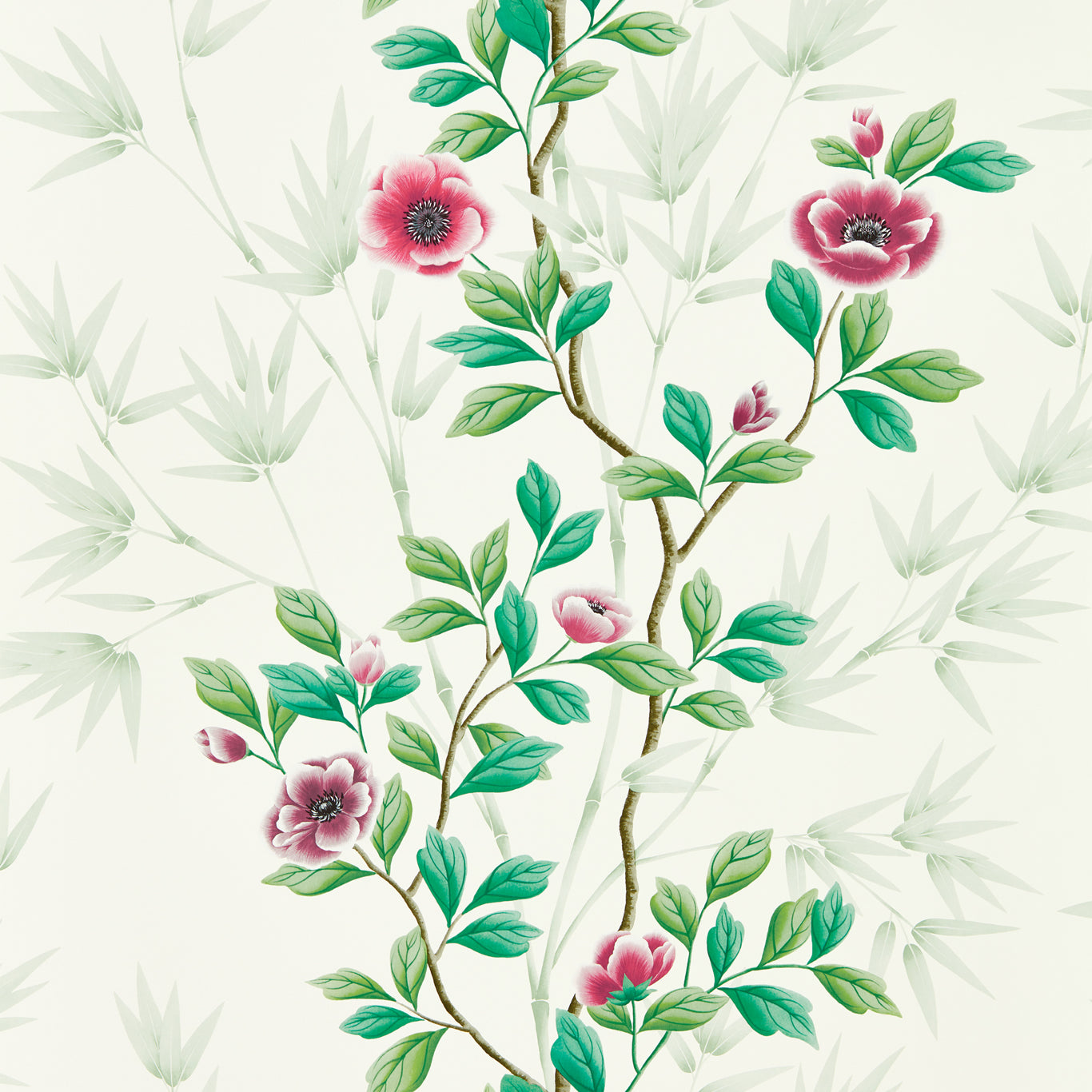 Lady Alford Fig Blossom/ Magenta Wallpaper HDHW112899 by Harlequin
