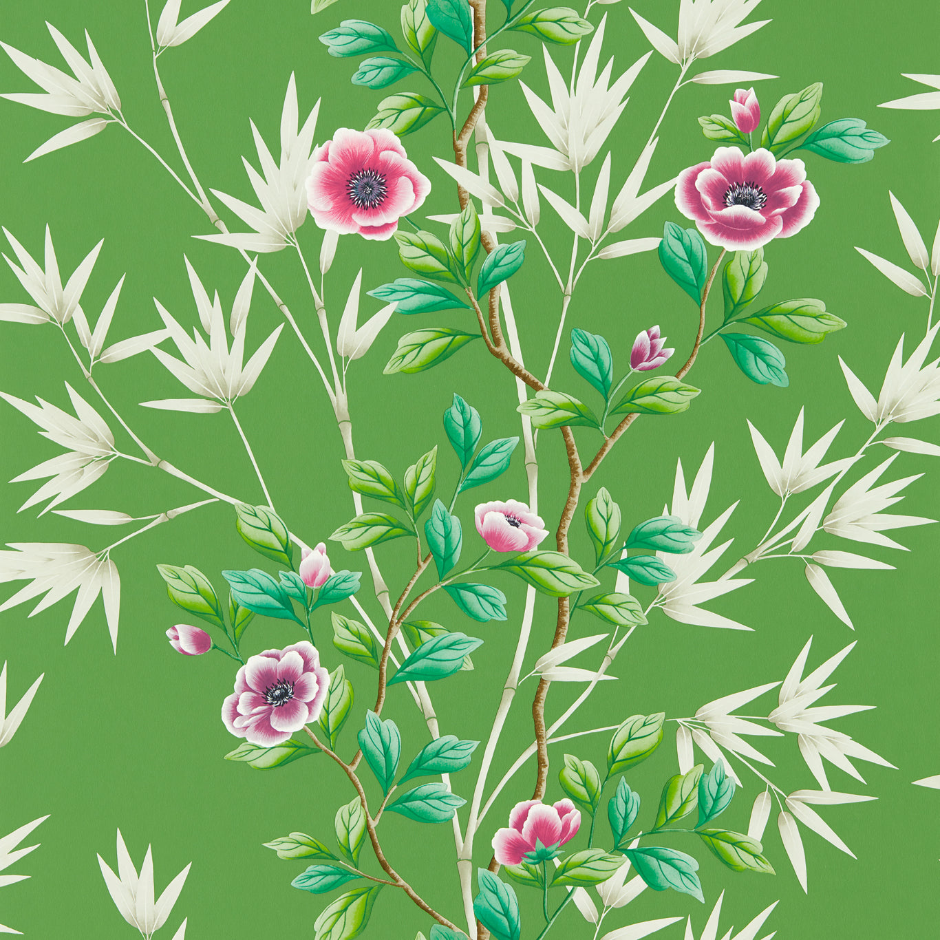 Lady Alford Apple/Magenta Wallpaper HDHW112900 by Harlequin