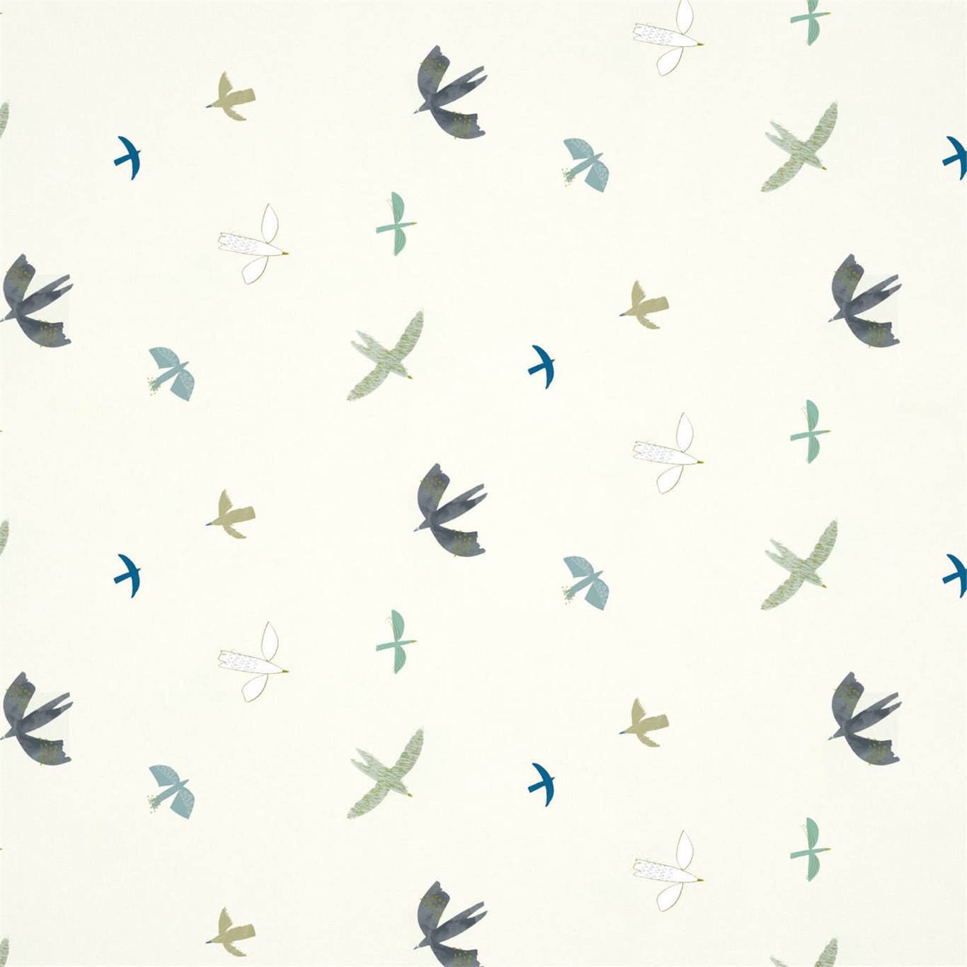 Skies Above Duck Egg/Linen Wallpaper HLTF112641 by Harlequin