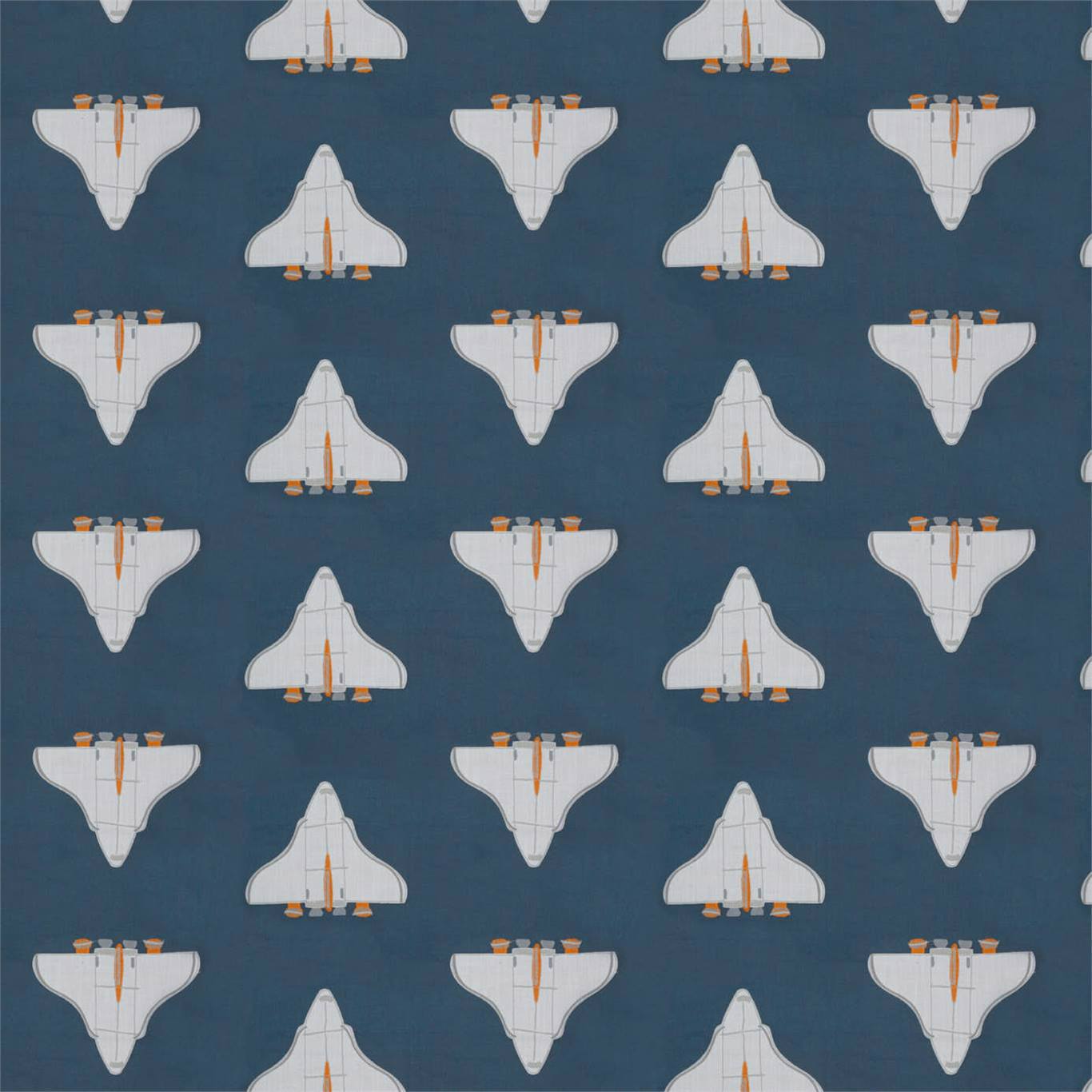 Space Shuttle Apricot/Navy Fabric By Harlequin