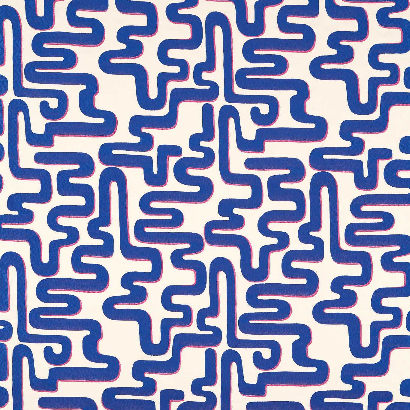 Meander Lapis/Spinel Fabric By Harlequin