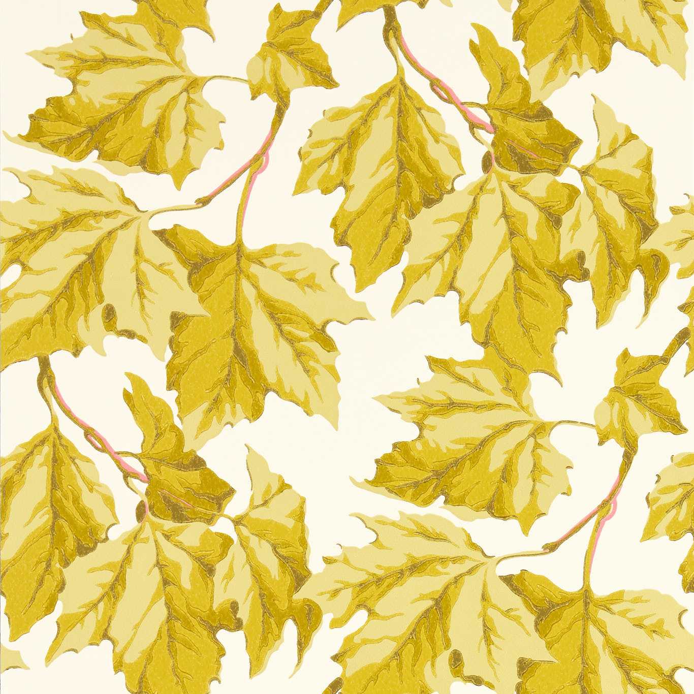 Dappled Leaf Citrine Wallpaper HSRW113046 by Harlequin