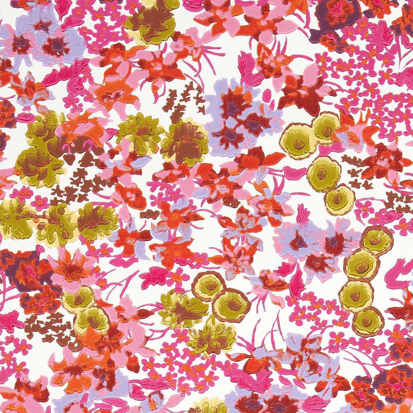 Wildflower Meadow Carnelian/Spinel/Pearl Wallpaper HSRW113051 by Harlequin