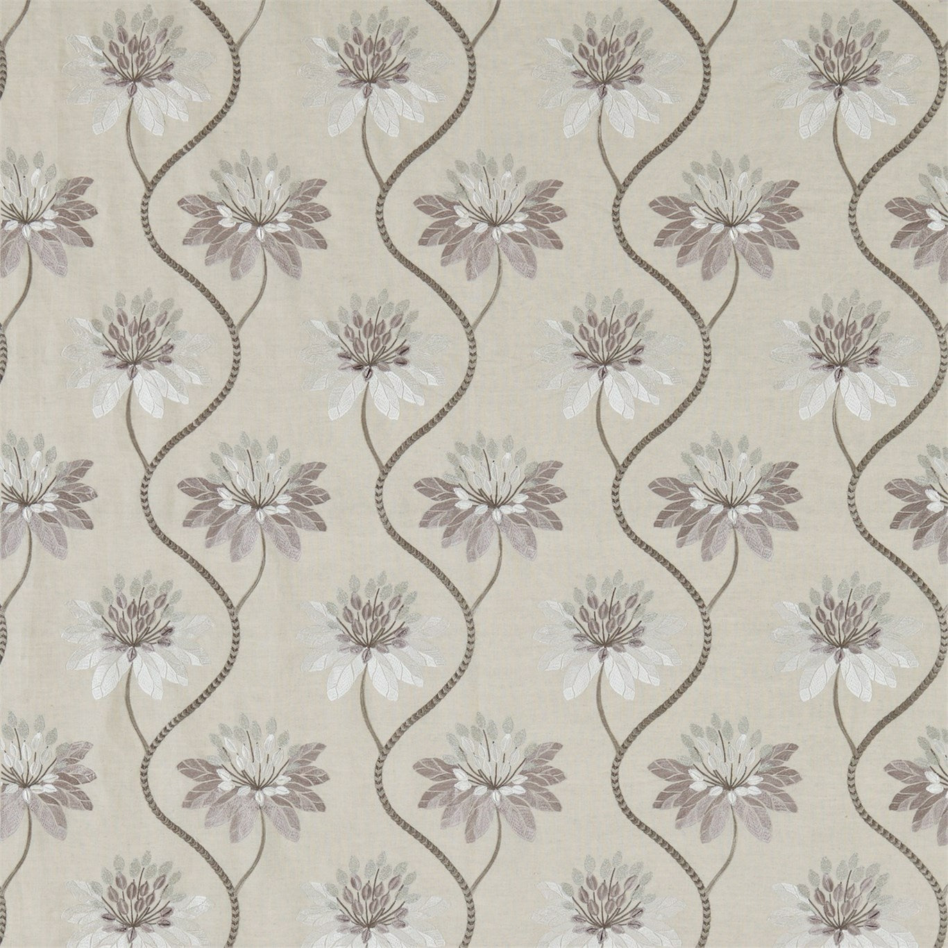Eloise Silver Mink Fabric By Harlequin