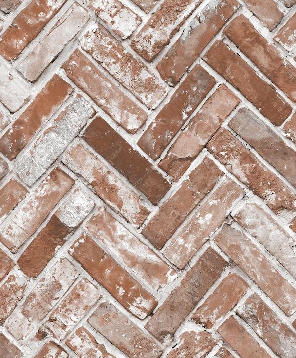Herringbone Brick Wallpaper 174501 by Muriva