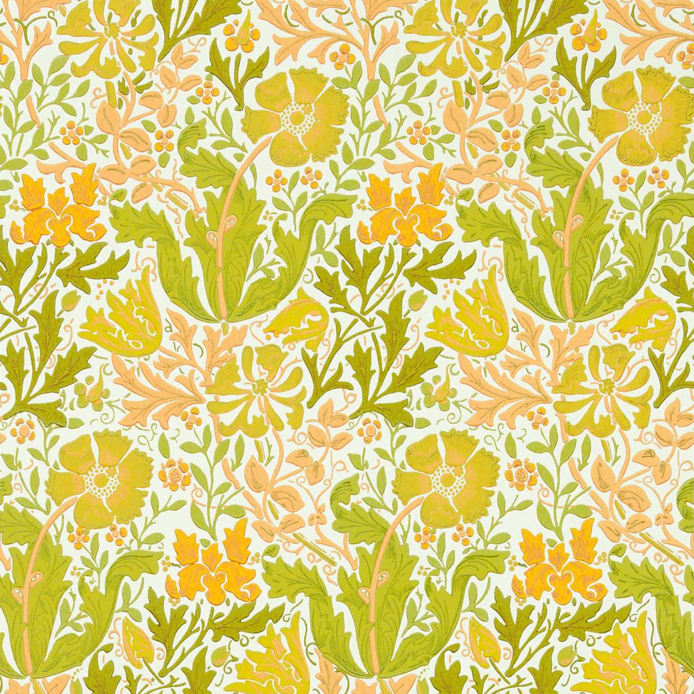 Compton Summer Yellow Wallpaper MCOW217099 by Morris & Co
