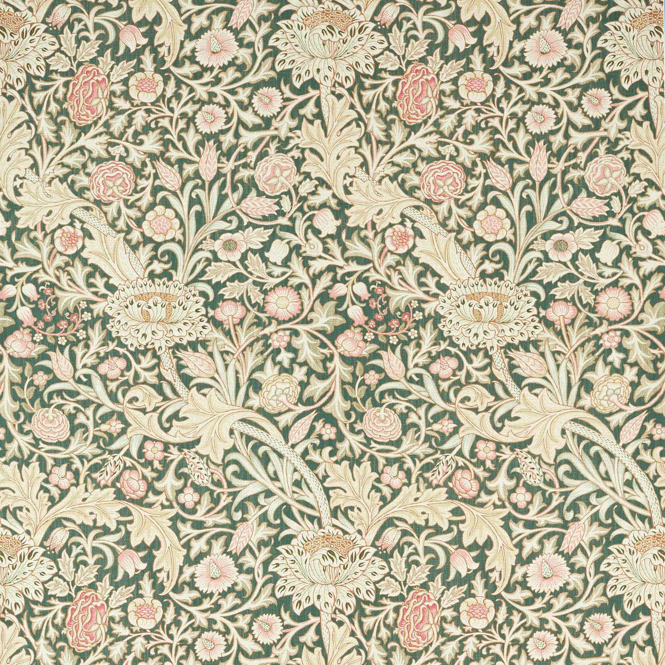 Trent Wallpaper Teal Wallpaper MEWW217209 by Morris & Co