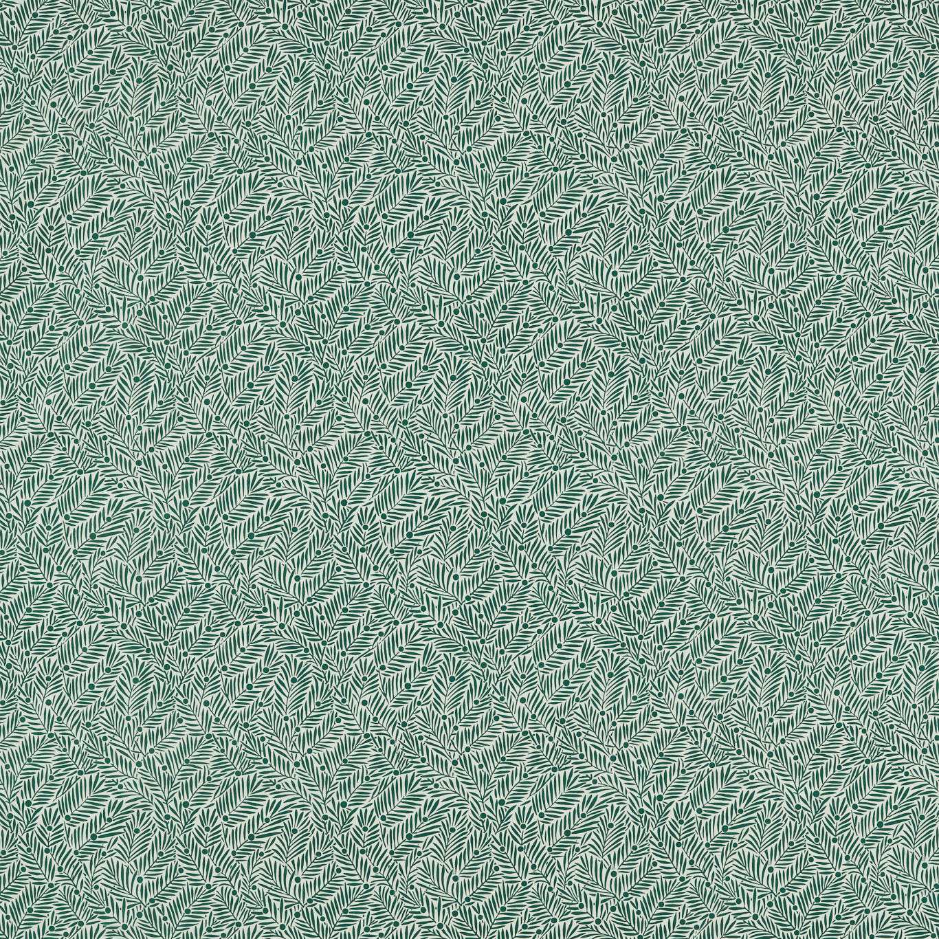 Yew and Aril Seagreen Fabric By Morris & Co