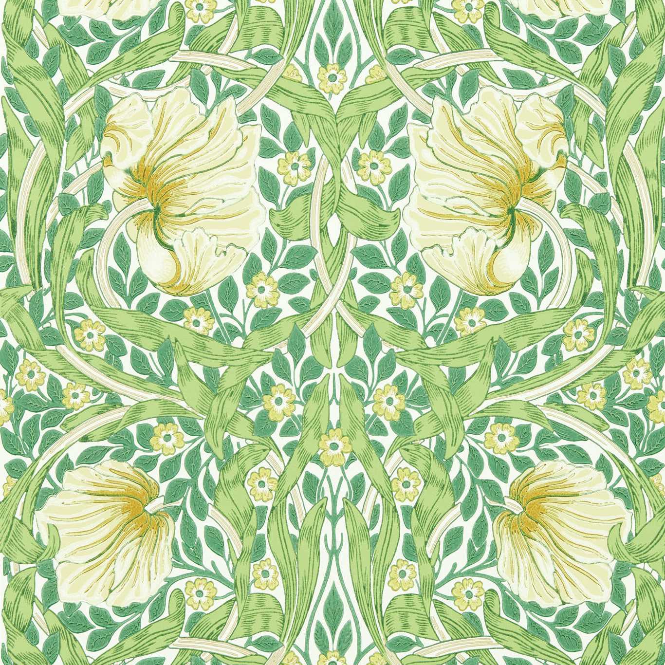 Pimpernel Weld/Leaf Green Wallpaper MSIM217063 by Morris & Co