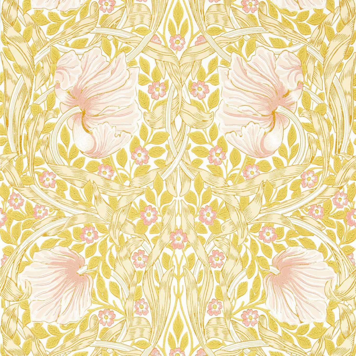 Pimpernel Sunflower/Pink Wallpaper MSIM217065 by Morris & Co
