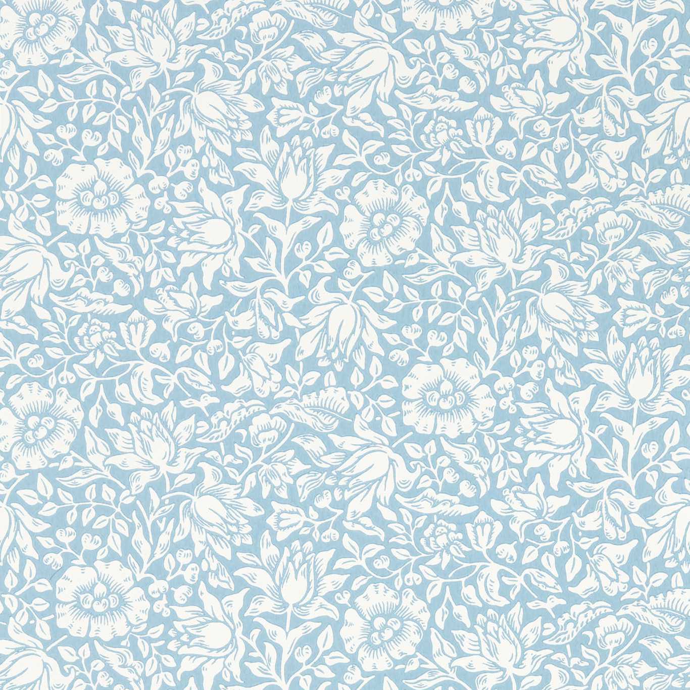 Mallow Powder Blue Wallpaper MSIM217071 by Morris & Co