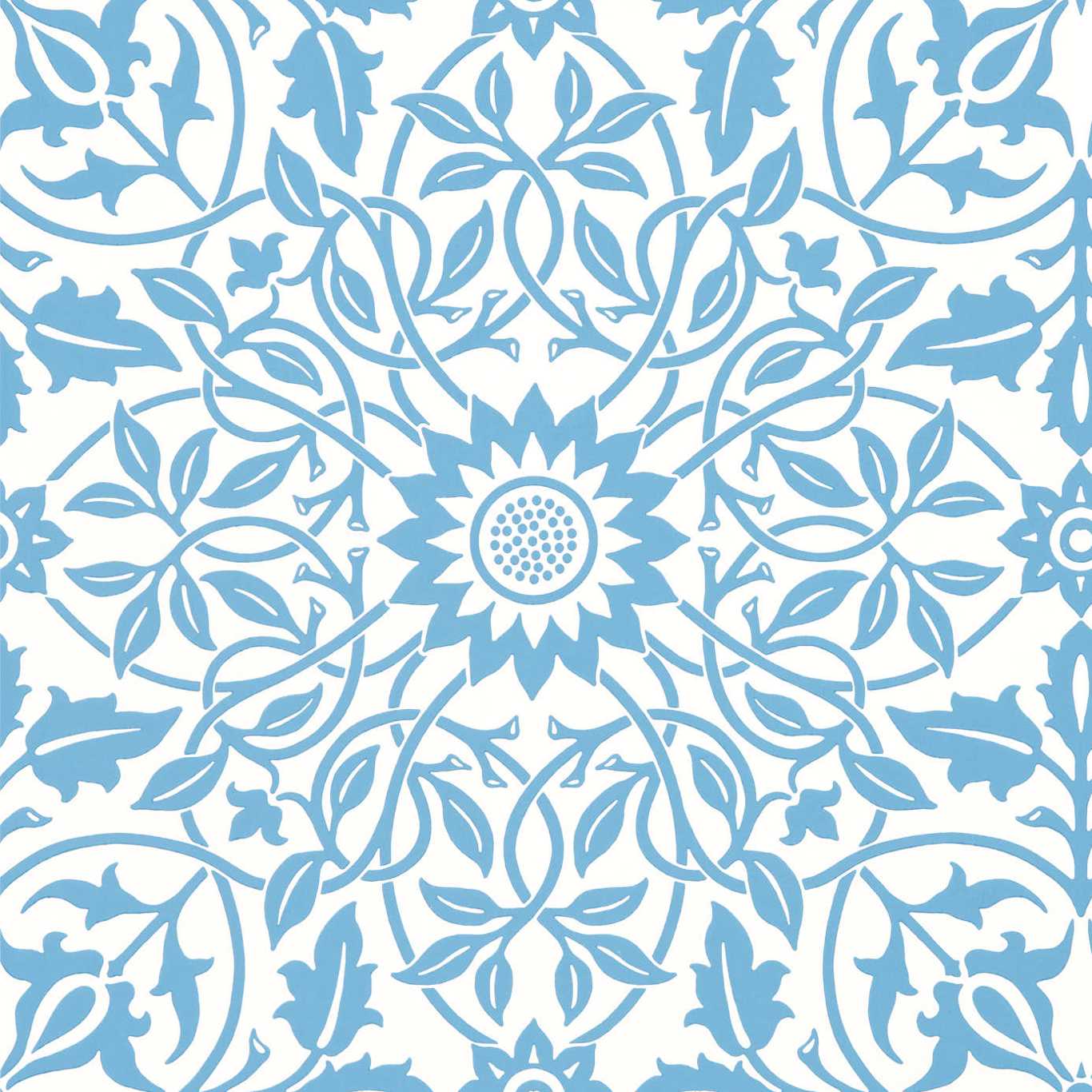 St James Ceiling China Blue Wallpaper MSIM217079 by Morris & Co