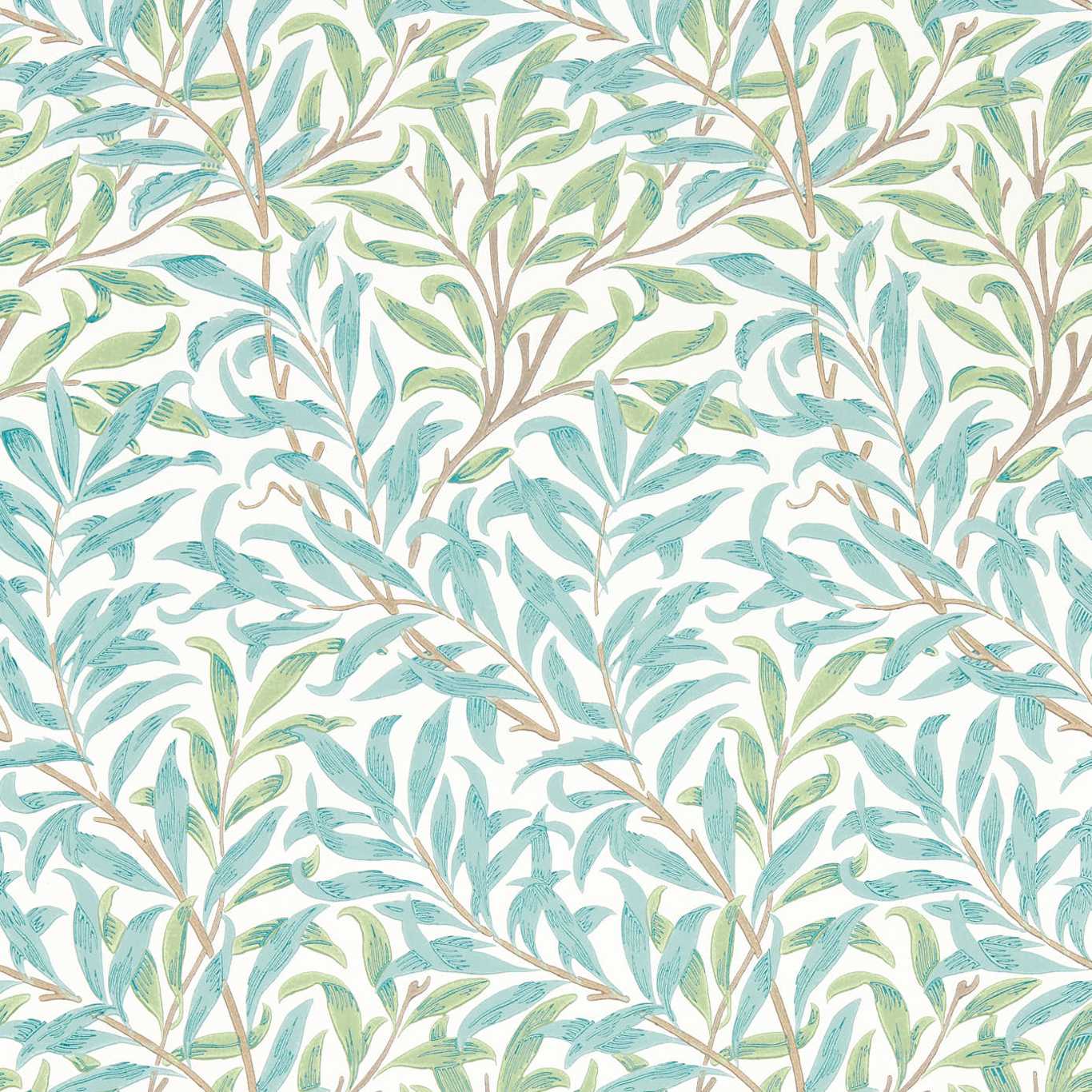 Willow Bough Willow/Seaglass Wallpaper MSIM217083 by Morris & Co