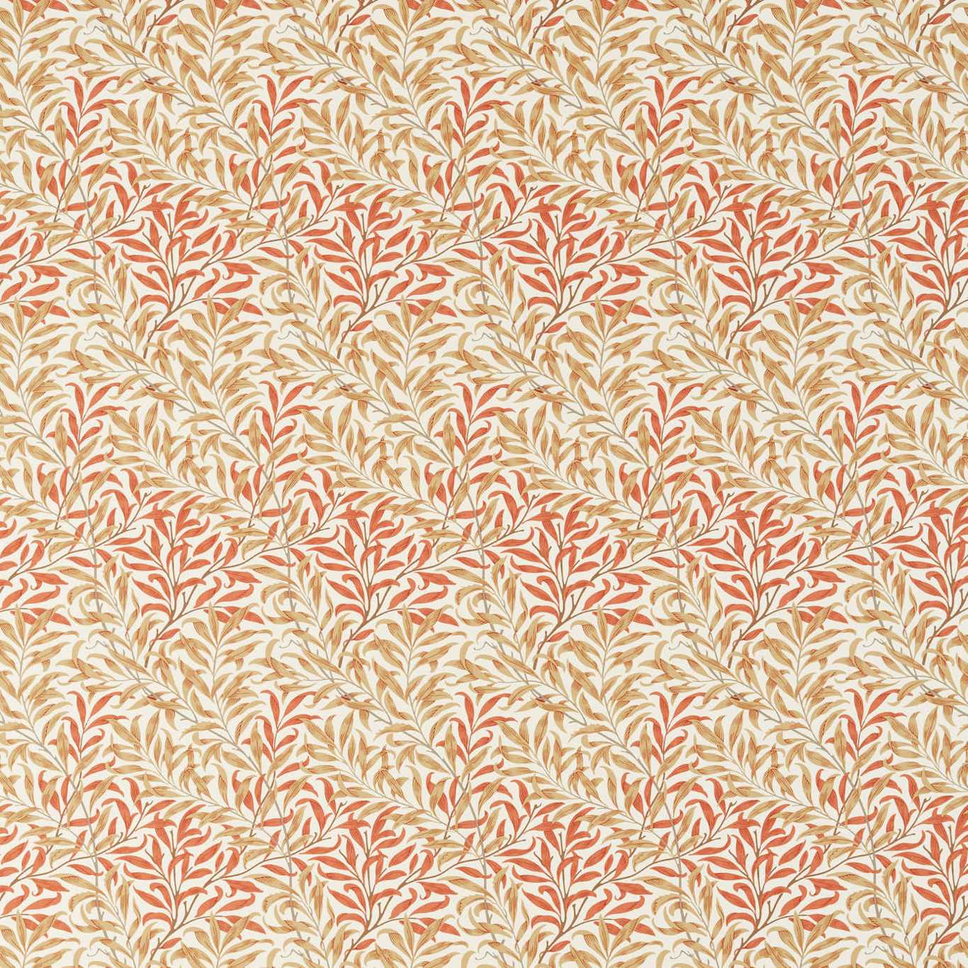 Willow Bough Russet/Ochre Fabric By Morris & Co