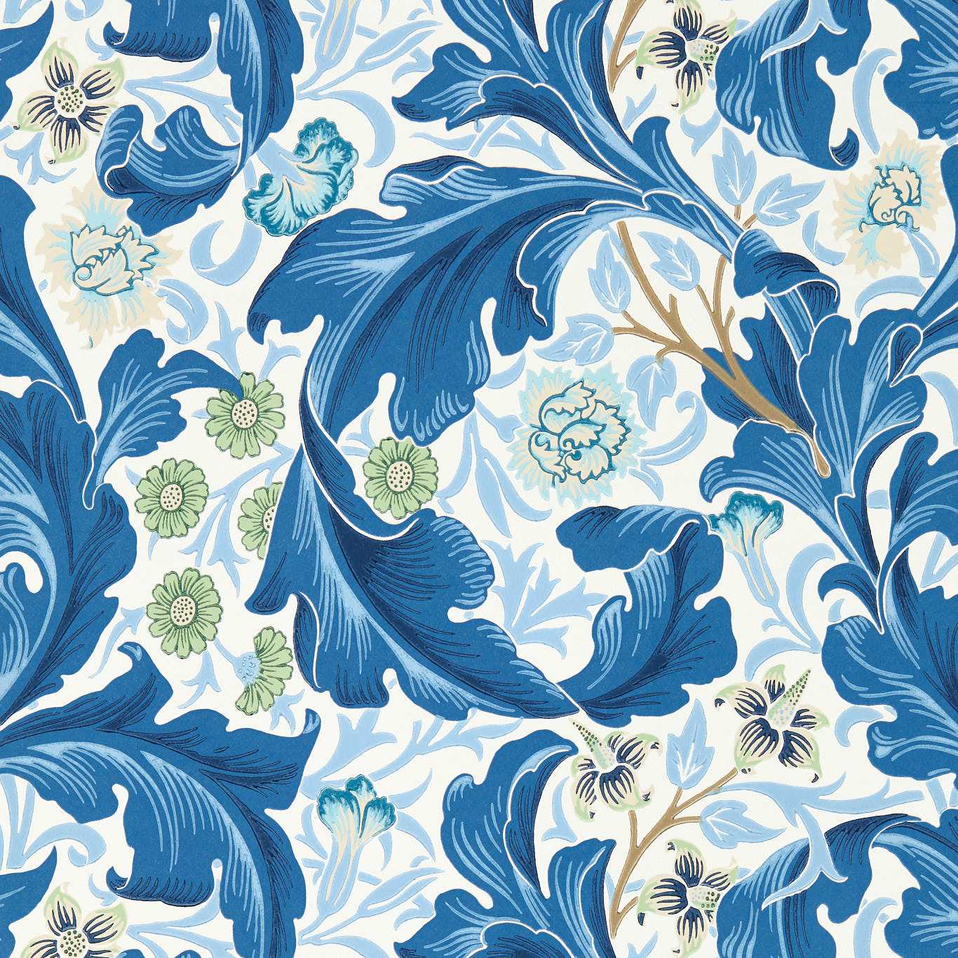 Leicester Paradise Blue Wallpaper MVOW217335 by Morris & Co