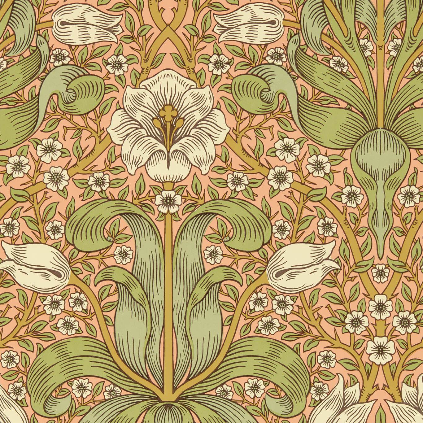 Spring Thicket Fruit Punch Wallpaper MVOW217336 by Morris & Co
