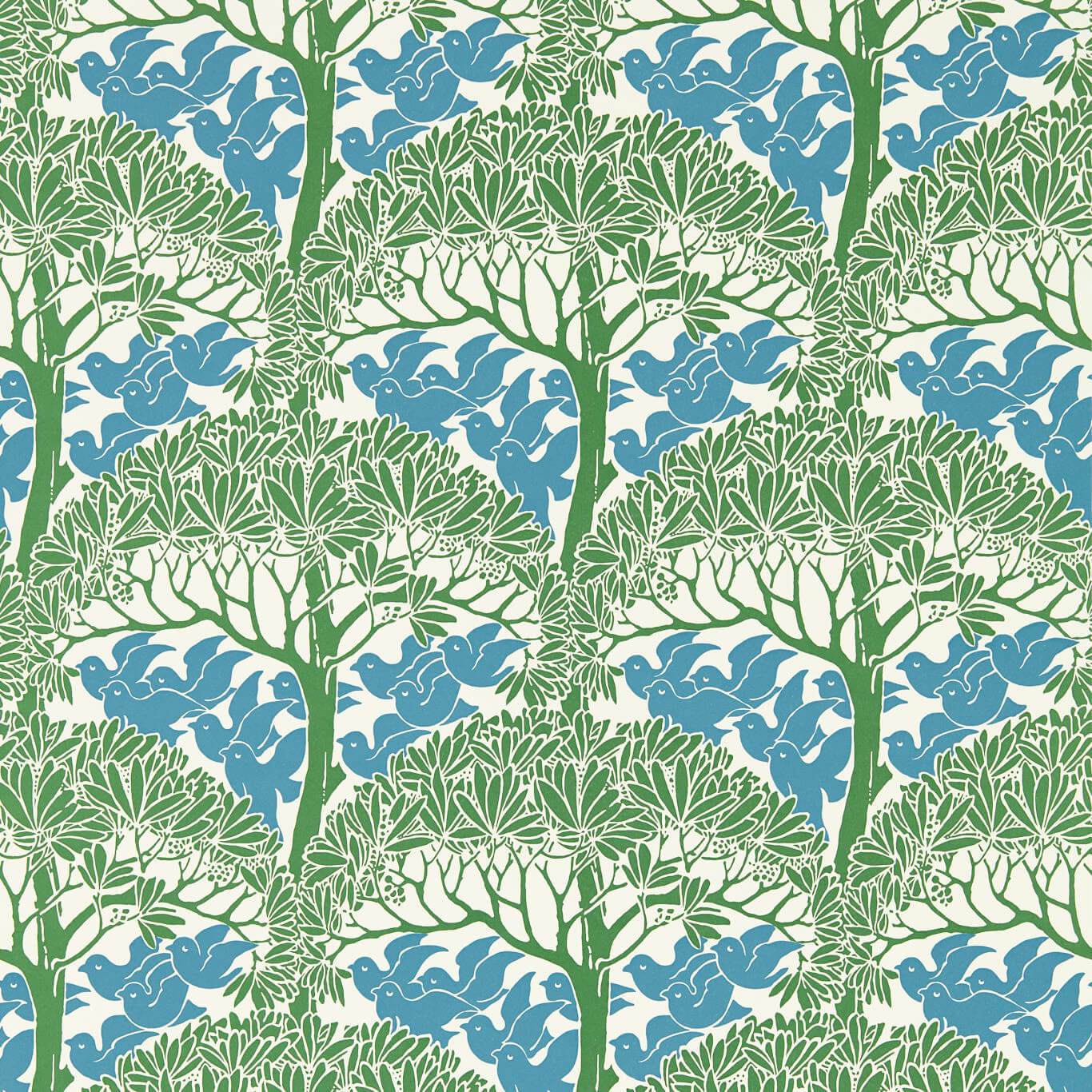 The Savaric Garden Green Wallpaper MVOW217340 by Morris & Co