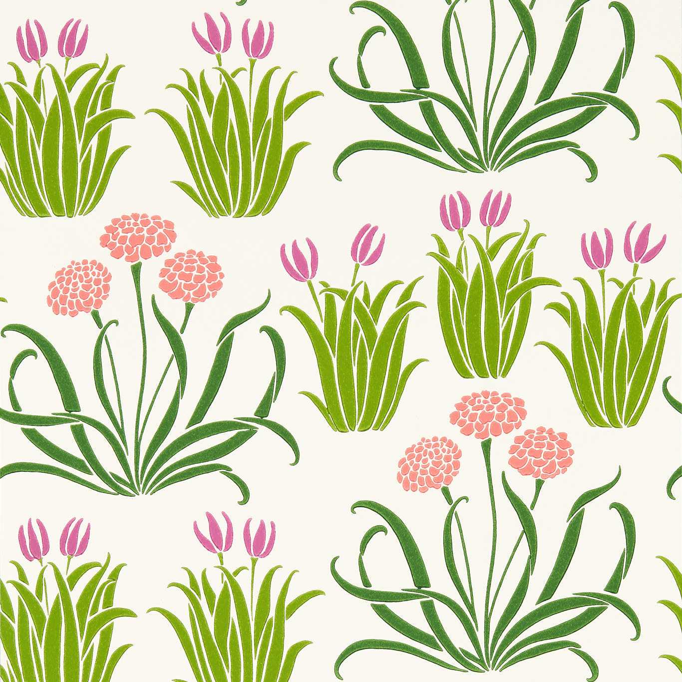 Glade Tulip Fields Wallpaper MVOW217342 by Morris & Co